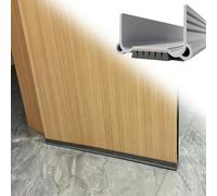 Guarnizione Grigia Sottoporta Per Fessure Fino A 2 Cm Di Altezza | PVC Resistente All'acqua, Design A U A Incastro, Adatta Per Porte Di Aule, Garage, Seminterrati