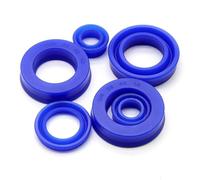 Guarnizione idraulica con stelo in polietilene da 5 pezzi PU a labbro singolo U COil ID 8-19mm(12x25x5(5pcs))
