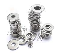 Guarnizione in acciaio inossidabile, 50PCS M1.6 M2 M2.5 M3 M3.5 M4 M5 M6 M8 M10 Guarnizione Rondella in acciaio inossidabile Rondella piatta ispessita Rondella metallica(M8x16x1.4)