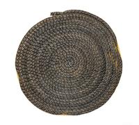 Guarnizione in cotone per porta del camino in vetro, 4 m, 10 x 2 mm, autoadesiva, nastro piatto per stufe o forni, resistente al calore, sigillante ignifugo, per riparazioni e manutenzione del