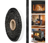 Guarnizione in fibra di vetro larga 10 mm per stufe a legna, lunghezza 300 cm, resistente al calore, con bassa conducibilità termica, compatibile con forno, caldaia, porta del camino