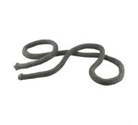 Guarnizione in fibra di vetro nera per stufe a legna e stufe a legna, diametro 25 mm, lunghezza 2 m, guarnizione per porta ad alte temperature per sigillare camini e camini