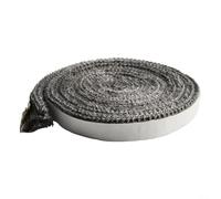 Guarnizione in fibra di vetro per porta del forno a legna e stufa a legna, resistenza alle alte temperature e bassa conducibilità termica (6 mm x 25 mm x 2 m)