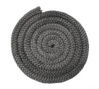 Guarnizione in fibra di vetro per porta della stufa a legna per caminetto ad alta temperatura nera corda per fuoco 2 m di lunghezza 18/20 mm di diametro, pronta sostituzione (18 mm)