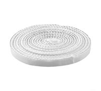 Guarnizione in fibra di vetro per riscaldamento stufe a pellet, 12 x 3 mm, corda piatta, guarnizione per porta del forno a bassa conducibilità termica per porta del camino e giunto di espansione della