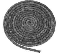 Guarnizione in fibra di vetro rotonda ad alta temperatura for stufe a legna e caminetti - Guarnizione resistente al calore fino a 1022 °F(Black,6/25inx118.1in)