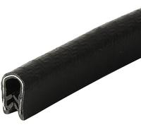 Guarnizione in gomma a forma di U, bordo nero da 3,28 piedi con spazio in metallo for pannelli, portiere di auto, piastre in acciaio, portelli, 8 mm x 7 mm (dimensioni: 8 mm x 7 mm)(10mm x 7mm)