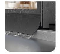Guarnizione in gomma, Barra d'acqua in gomma autoadesiva for finestre e porte, grigio nero, lunghezza 100 cm, larghezza 70-110 mm(Black,90mm)