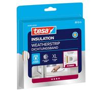 Guarnizione in Gomma per Porte e Finestre, tesamoll® Profilo D, 6m x 9mm x 8mm, Bianco