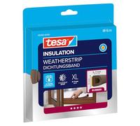 Guarnizione in Gomma per Porte e Finestre, tesamoll® Profilo D, 6m x 9mm x 8mm, Marrone