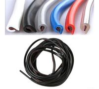 Guarnizione in gomma per portiera auto, a forma di U, 4,9 m, striscia protettiva in PVC per modanatura normale, anti collisione, protezione dalle intemperie (nero)