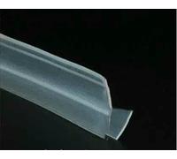 Guarnizione in gomma siliconica per porte e finestre in vetro della doccia, allargata a forma di F/h, da 2 metri/lotto, per vetri da 6/8/10/12 mm - h6 mm x 2 metri