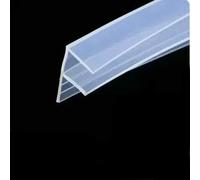 Guarnizione in gomma siliconica per porte e finestre senza telaio per doccia, allargata a forma di F/h, da 2 metri, per vetro da 6/8/10/12 mm - tipo F fuzhujiao - 6 mm - 2 m