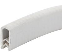 Guarnizione in gomma, striscia di bordatura, guarnizioni in a forma U, flessibile, 3,28 piedi, con fessura in metallo for finestre, porte, veicoli e applicazioni industriali(White,17mm x 9mm)