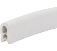 Guarnizione in gomma, striscia di bordatura, guarnizioni in a forma U, flessibile, 3,28 piedi, con fessura in metallo for finestre, porte, veicoli e applicazioni industriali(White,10mm x 7mm)