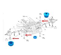 Guarnizione in Metallo for Flangia del Fuso a snodo for Tamiya TT02 TT-02 1/10 RC Car Parts Accessories