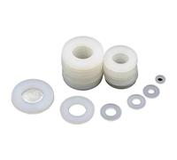 Guarnizione in nylon M2 M2.5 M3 M4 M5 M6 M8 M10 M12 M14 M16 M22 M24 Rondella piatta bianca Anello isolante piatto Spessore 0.5~3mm(M6x25x2.0mm-20pcs)