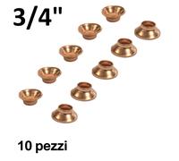 Guarnizione in rame conica per giunto sae da 3/4'' set da 10 pezzi