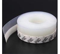 Guarnizione in silicone, 5 m, porta in silicone autoadesiva, paraspifferi, nastro sigillante per porte e finestre, porta doccia in vetro, trasparente (larghezza 25 mm)