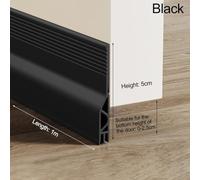 Guarnizione in silicone per porta, 1 m, con retro autoadesivo, isolamento acustico e antipolvere, per interni, esterni, legno, vetro e porte scorrevoli, adatta per fessure fino a 3 cm, colore: marrone