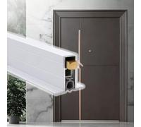 Guarnizione inferiore della porta automatica a scomparsa in alluminio, insonorizzata, per spazzare la porta acustica, con montaggio a scanalatura da incasso, paraspifferi