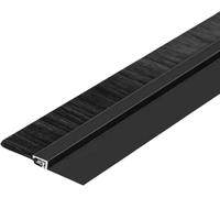 Guarnizione inferiore della porta in lega di alluminio | Spazio nero tra le porte di varie dimensioni: blocca le correnti d'aria e il rumore della polvere(Black-h Type,30mm)