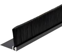 Guarnizione inferiore della porta in lega di alluminio | Spazio nero tra le porte di varie dimensioni: blocca le correnti d'aria e il rumore della polvere(Black-f Type,150mm)