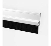 Guarnizione inferiore paraspifferi for porta in alluminio e PP | Multicolore, 15-100 mm, spazio inferiore della porta: suono, rumore, blocco della luce(White,30mm Brush)