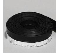 Guarnizione inferiore per porta, 5 m, guarnizione in gomma per finestre, antivento, antipolvere, autoadesiva, nastro sigillante per parabrezza, nero, 35 mm, 5 metri