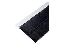 Guarnizione inferiore per porte, Spazzaporta tipo H in lega di alluminio con spazzola for fessure delle porte Argento dimensioni multiple(25cm)