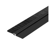 Guarnizione inferiore per porte, Striscia a spazzola for porta in lega di alluminio nera 10-300 mm con riduzione del rumore e paraspifferi(Black-h Type,80mm)