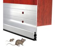 Guarnizione inferiore porta in metallo paraspifferi inferiore topi guarnizione inferiore porta blocco mouse alluminio spazzare parabrezza antipolvere guarnizione 5,1 cm L x 91,4 cm L