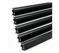 Guarnizione Nera Automatica Alluminio Per Porte Interne | Abbassamento Automatico, Blocca Correnti E Rumore, Montaggio Superficiale(5pcs-R open,L 18"/46cm)