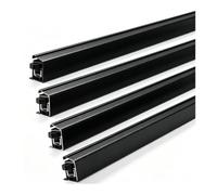 Guarnizione Nera Automatica Alluminio Per Porte Interne | Abbassamento Automatico, Blocca Correnti E Rumore, Montaggio Superficiale(4pcs-L open,L 28"/71.5cm)