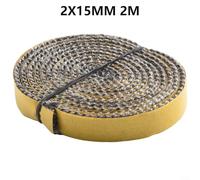 Guarnizione nera in fibra di vetro per stufa, 10 mm di larghezza x 2 mm di spessore, resistente al calore, per bruciatori a legna, camino, porta del forno, forno, caldaia al metro (15 mm)