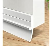 Guarnizione Paraspifferi Per Il Fondo Della Porta In PVC, Lunghezza 1 M | Design A Forma Di T, Lunghezza Tagliabile, Con Adesivo Impermeabile Sul Retro; Adatta Per Porte A Zanzariera, Scorrevoli