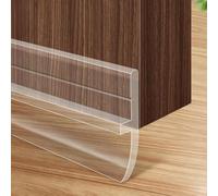 Guarnizione Paraspifferi Per Il Fondo Della Porta In PVC, Lunghezza 1 M | Design A Forma Di T, Lunghezza Tagliabile, Con Adesivo Impermeabile Sul Retro; Adatta Per Porte A Zanzariera, Scorrevoli