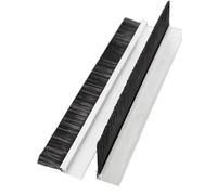 Guarnizione paraspifferi per la parte inferiore de Spazzola a strisce in lega di alluminio for guarnizione inferiore della porta dell'armadio, argento, dimensioni multiple(6cm)
