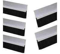 Guarnizione paraspifferi per la parte inferiore de Spazzola for porta a forma di H in lega di alluminio, altezza spazzola inferiore 10-300 mm, 1/2/5 pezzi(One Size,Brush height 90MM)