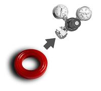 Guarnizione per adattatore CO2 per bombole da 425 g, per irrigatori d'acqua potabile, adatto anche per acquario