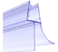 Guarnizione per box doccia di alta qualità, 2 x 100 cm, per vetro di spessore 6 mm, 7 mm, 8 mm, guarnizione per porta della doccia con bordi in gomma allungati, deflettore d'acqua con protezione