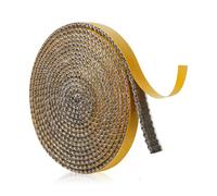 Guarnizione per Camino, 10mm x 4m x 2mm Autoadesiva Guarnizione per Vetro Camino Corda Camino Sostituzione Guarnizione per Forno Stufa a Legna per Caminetti Stufe a Legna (Grigio)