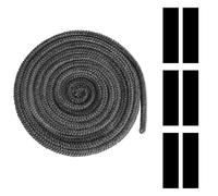 Guarnizione per camino, cavo di tenuta del forno, Φ 8 mm x 3 m, nastro sigillante per stufa, filo in fibra di vetro ignifugo, per stufa, affumicatore, barbecue, sportello di ispezione, isolamento dei