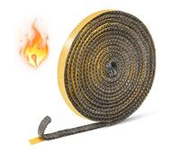Guarnizione per Camino, Guarnizione Stufa a Legna, Camino Guarnizione Fibra di Vetro Resistente al Calore Fino a 500°C per Stufe Caminetti Porta del Forno (3mm x 10mm x 3m)
