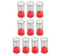 Guarnizione per compressore d'aria per molle cuscinetti, confezione da 10, 15 x 29 mm, in gomma e metallo, con protezione per piede rossa ad alta resistenza, compatibile con