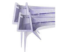 Guarnizione per doccia curva, 2 x 50 cm, per doccia circolare, per doccia a quarto circolare, per 5 mm di spessore 6 mm, profilo di guarnizione per porta della doccia, spessore del vetro 1
