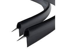 Guarnizione per doccia curva, 2x90 cm, colore nero, per doccia a quarti, spessore 5/6 mm, perfetta deflettore per porte della doccia, protezione dagli schizzi
