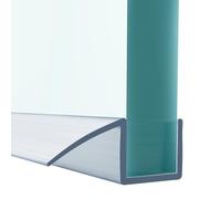 Guarnizione per doccia, in vetro, per porta della doccia, 100/200 cm, per porte del bagno, per vetro spesso 4/6/8 mm, in gomma siliconica, flessibile, a forma di H 2 m, 8-10 m