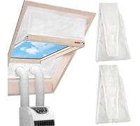 Guarnizione per finestra AC portatile, impermeabile, antivento, kit con apertura a cerniera e nastro di fissaggio per finestre scorrevoli e battenti, 230 cm