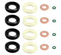 Guarnizione per Iniettori, Kit Rondella Guarnizioni Iniettori Diesel, 16 PCS O-Ring Kit Anello Protettore, 1.6 HDI Kit di Riparazione Guarnizione Iniettore Per Focus C-Max Fiesta Fusion C3 C4